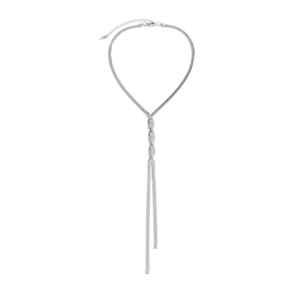 Simple Long Creative Contrast Color Winding Necklace For Women