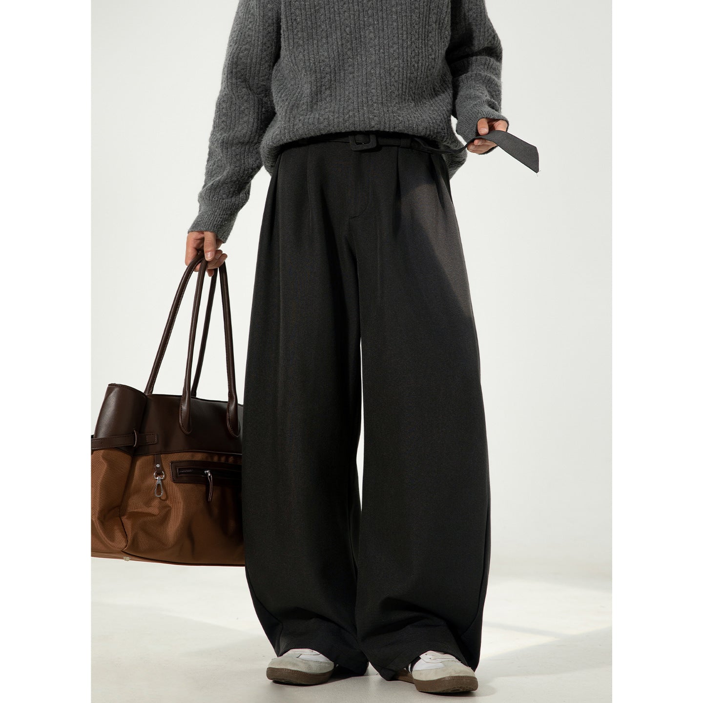 Three-dimensional Pleated Draping Machete Suit Pants
