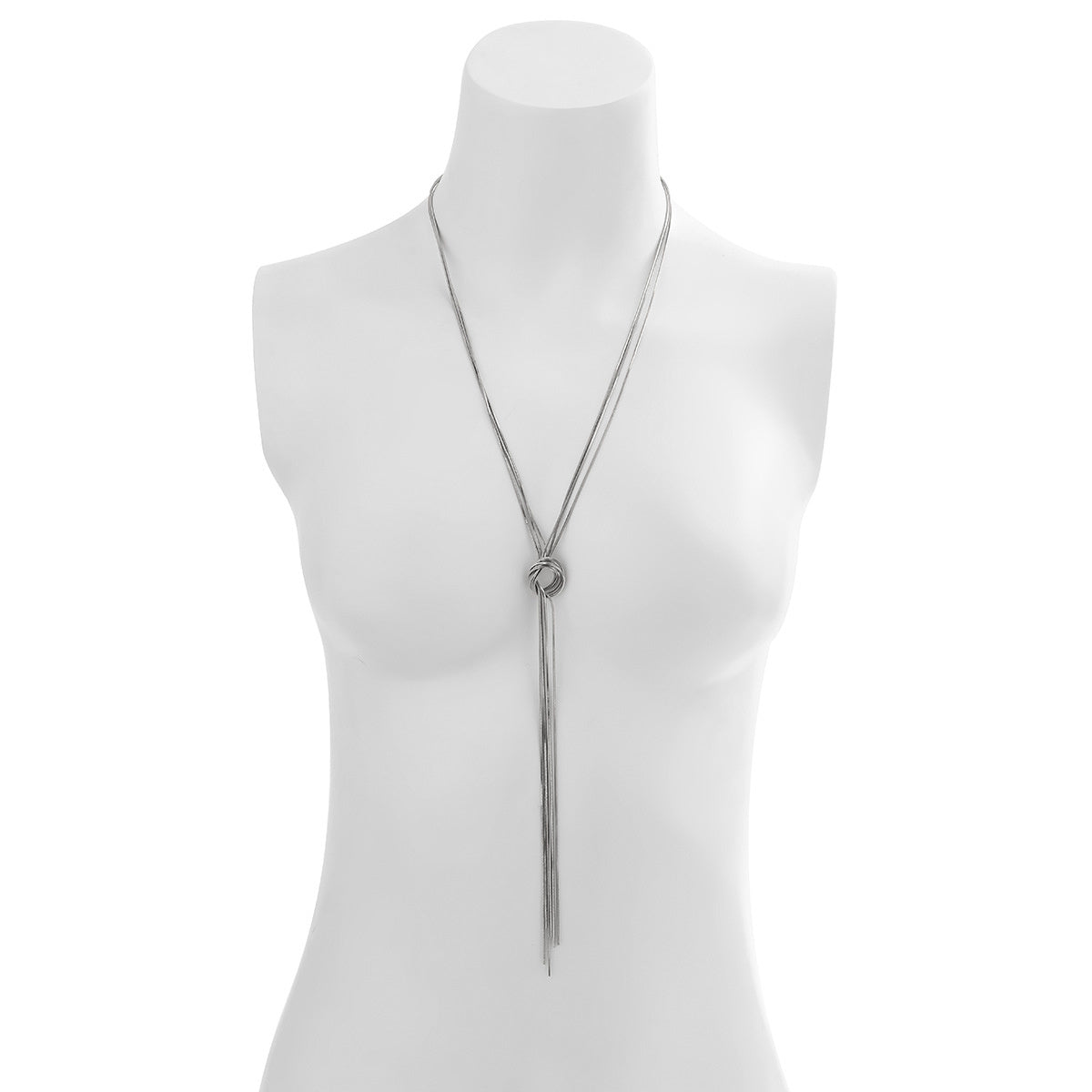Simple Long Creative Contrast Color Winding Necklace For Women