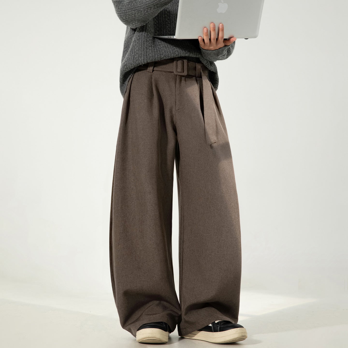 Three-dimensional Pleated Draping Machete Suit Pants
