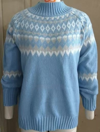 Women's Sweater Acrylic Thick Needle Thick Jacquard
