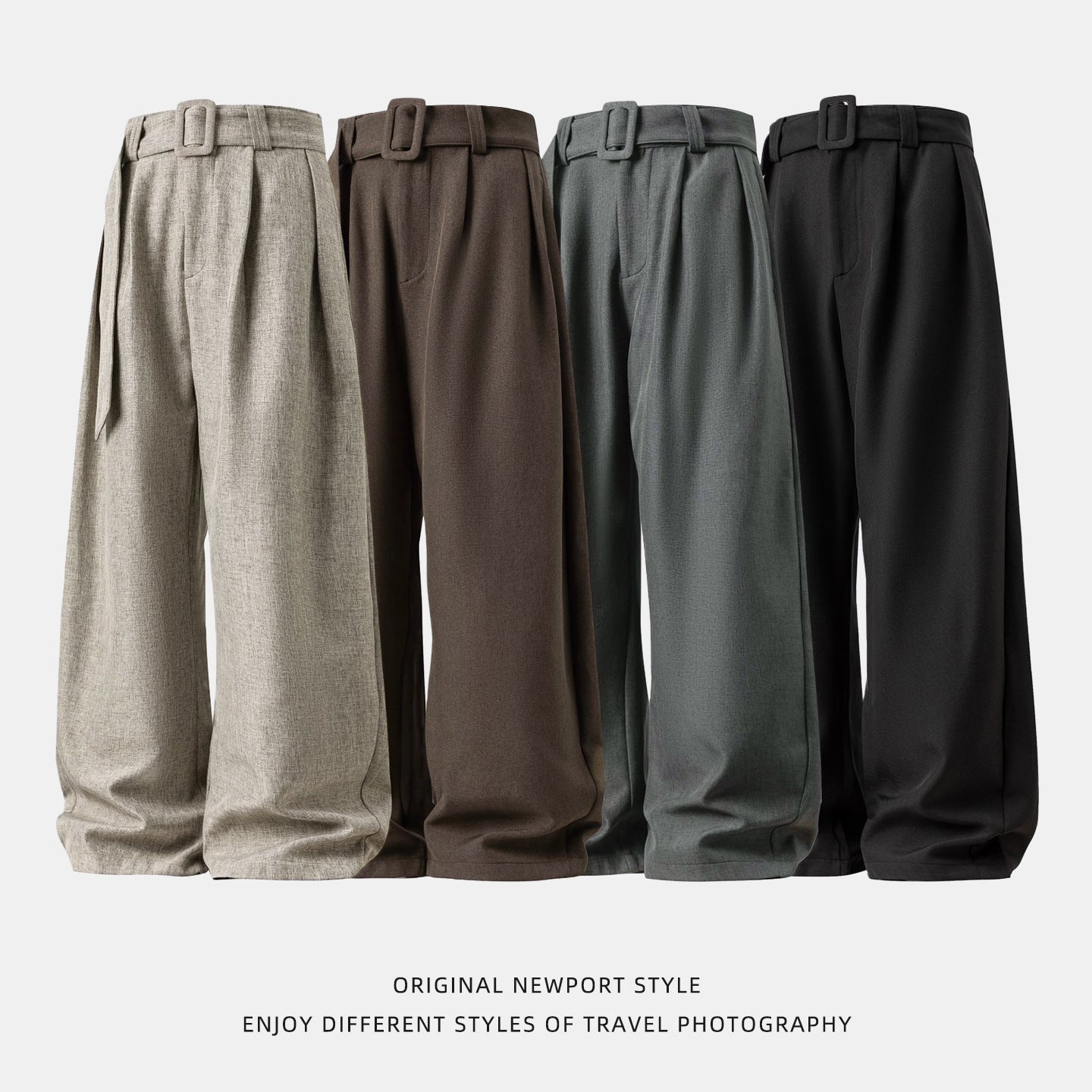 Three-dimensional Pleated Draping Machete Suit Pants